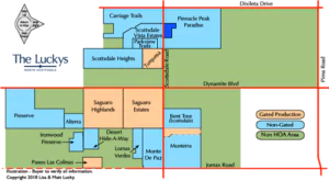 Clickable Desert Foothills Area Map