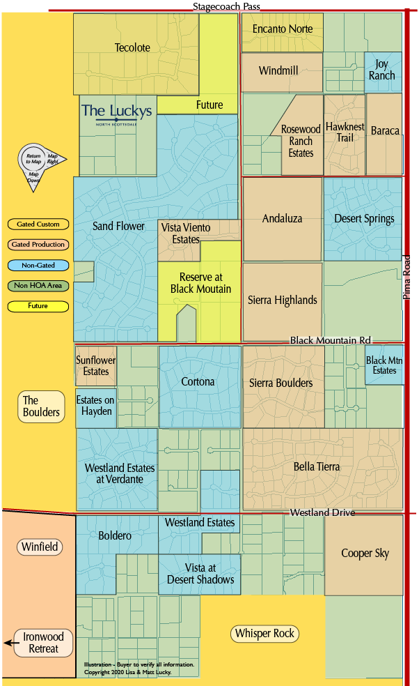 Other Boulders Area Subdivisions Map